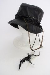 VAMPADDICT / HYDEE HAT  ブラック T-25-07-17-037-VA-za-YM-ZT