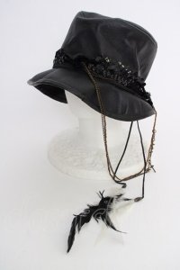 VAMPADDICT / HYDEE HAT  ブラック T-25-07-17-037-VA-za-YM-ZT