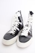 画像1: CIVARIZE / バックZIPハイカットスニーカー 42（約27cm) ブラックｘホワイト T-25-07-17-038-CI-sho-YM-ZT (1)