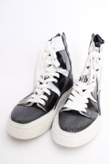 CIVARIZE / バックZIPハイカットスニーカー 42（約27cm) ブラックｘホワイト T-25-07-17-038-CI-sho-YM-ZT