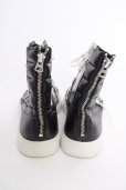 画像2: CIVARIZE / バックZIPハイカットスニーカー 42（約27cm) ブラックｘホワイト T-25-07-17-038-CI-sho-YM-ZT (2)