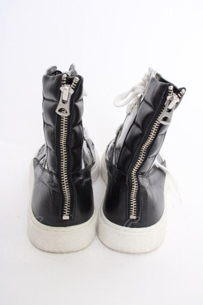 画像2: CIVARIZE / バックZIPハイカットスニーカー 42（約27cm) ブラックｘホワイト T-25-07-17-038-CI-sho-YM-ZT