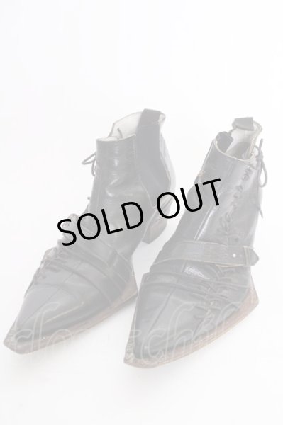 画像1: Hiromu Takahara / レースアップレザーシューズ 約27cm ブラック T-25-07-17-040-Hi-sho-YM-ZT-S008 (1)