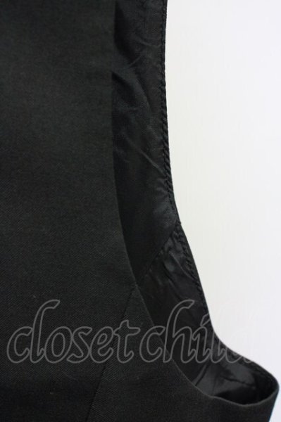 画像3: NO ID. / レザーフロントレイヤーベスト 1 ブラック T-25-07-17-004-NO-to-YM-ZT239 (3)