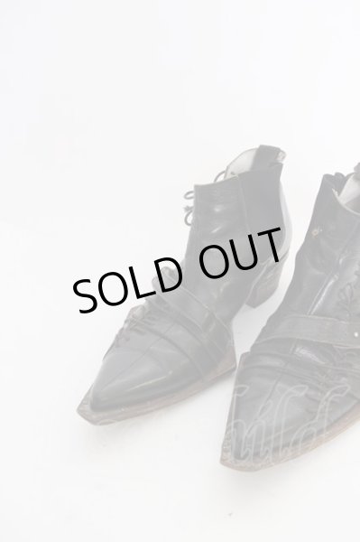 画像5: Hiromu Takahara / レースアップレザーシューズ 約27cm ブラック T-25-07-17-040-Hi-sho-YM-ZT-S008 (5)