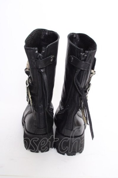 画像2: KMRii / Crush Jet Boots-10 ブーツ 約28cm ブラックｘホワイト T-25-07-17-042-KM-sho-YM-ZT-S008 (2)