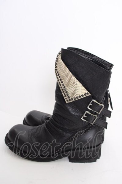 画像3: KMRii / Crush Jet Boots-10 ブーツ 約28cm ブラックｘホワイト T-25-07-17-042-KM-sho-YM-ZT-S008 (3)