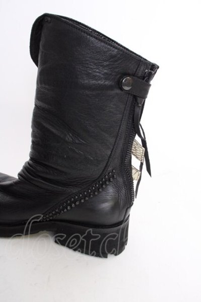 画像4: KMRii / Crush Jet Boots-10 ブーツ 約28cm ブラックｘホワイト T-25-07-17-042-KM-sho-YM-ZT-S008 (4)