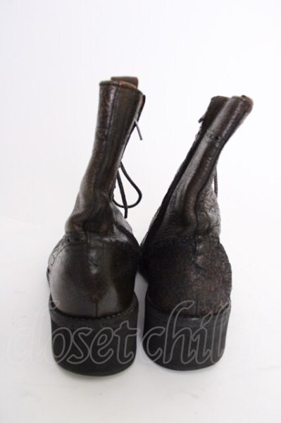 画像2: Hiromu Takahara / パンチングコーティングブーツ 41（約26.5） ダークブラウン T-25-07-17-043-Hi-sho-YM-ZT-S008 (2)