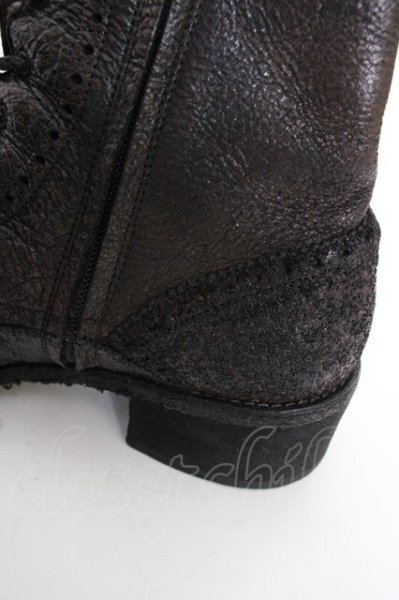 画像8: Hiromu Takahara / パンチングコーティングブーツ 41（約26.5） ダークブラウン T-25-07-17-043-Hi-sho-YM-ZT-S008 (8)