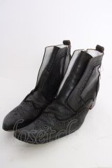 Hiromu Takahara / バターナイフパンチングショートブーツ 41（約26cm) ネイビー T-25-07-17-044-Hi-sho-YM-ZT