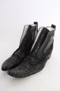 Hiromu Takahara / バターナイフパンチングショートブーツ 41（約26cm) ネイビー T-25-07-17-044-Hi-sho-YM-ZT