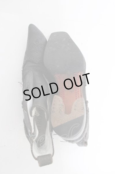 画像4: Hiromu Takahara / バターナイフパンチングショートブーツ 41（約26cm) ネイビー T-25-07-17-044-Hi-sho-YM-ZT-S008 (4)