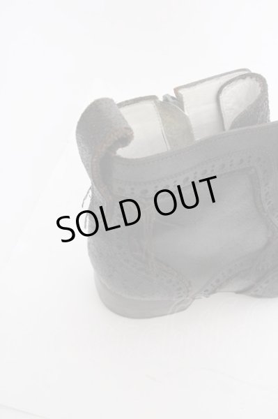 画像7: Hiromu Takahara / バターナイフパンチングショートブーツ 41（約26cm) ネイビー T-25-07-17-044-Hi-sho-YM-ZT-S008 (7)