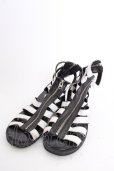 画像1: CIVARIZE / レザーグラディエーターサンダル 42（約27.5cm） ブラックｘホワイト T-25-07-17-045-CI-sho-YM-ZT (1)