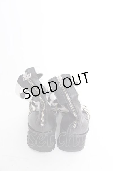 画像2: CIVARIZE / レザーグラディエーターサンダル 42（約27.5cm） ブラックｘホワイト T-25-07-17-045-CI-sho-YM-ZT (2)