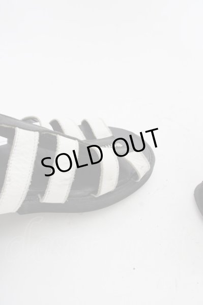 画像6: CIVARIZE / レザーグラディエーターサンダル 42（約27.5cm） ブラックｘホワイト T-25-07-17-045-CI-sho-YM-ZT (6)