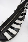 画像7: CIVARIZE / レザーグラディエーターサンダル 42（約27.5cm） ブラックｘホワイト T-25-07-17-045-CI-sho-YM-ZT
