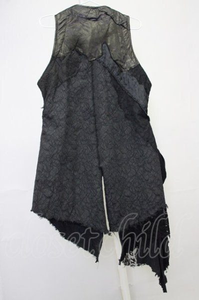 画像2: TT(Shohei Takamiya） / DIRT AND NOBLE ロングベスト F ブラック T-25-07-17-005-TT-ja-YM-ZT-ML036 (2)