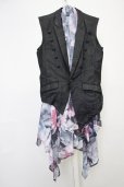 画像1: CIVARIZE / ナポレオン変形ベスト+ノースリーブシフォンロングガウン 44 ブラックｘブルー T-25-07-17-006-CI-to-YM-ZT (1)