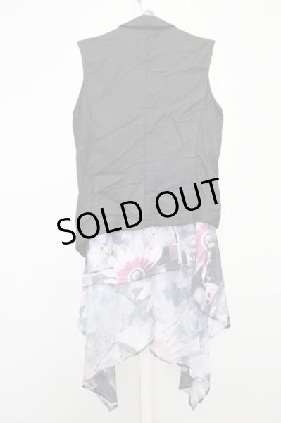 画像2: CIVARIZE / ナポレオン変形ベスト+ノースリーブシフォンロングガウン 44 ブラックｘブルー T-25-07-17-006-CI-to-YM-ZT (2)