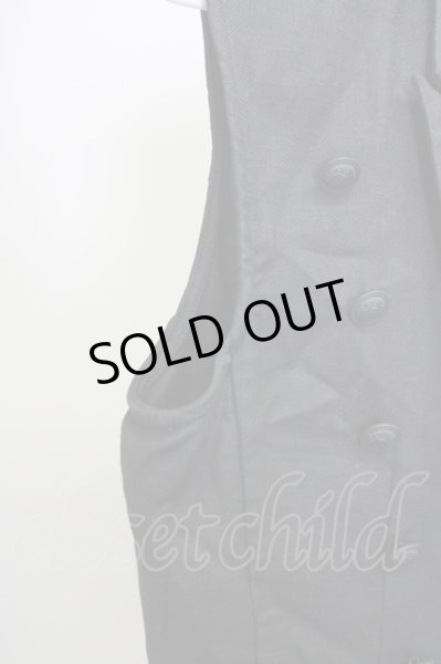 画像4: CIVARIZE / ナポレオン変形ベスト+ノースリーブシフォンロングガウン 44 ブラックｘブルー T-25-07-17-006-CI-to-YM-ZT (4)