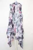 画像9: CIVARIZE / ナポレオン変形ベスト+ノースリーブシフォンロングガウン 44 ブラックｘブルー T-25-07-17-006-CI-to-YM-ZT