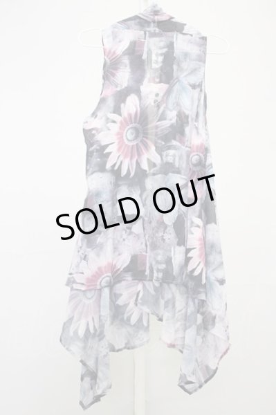 画像10: CIVARIZE / ナポレオン変形ベスト+ノースリーブシフォンロングガウン 44 ブラックｘブルー T-25-07-17-006-CI-to-YM-ZT (10)