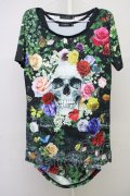CIVARIZE / フラワースカルTEE&総柄タンク2Pセット 44 ブラックｘマルチ T-25-07-17-009-CI-to-YM-ZT