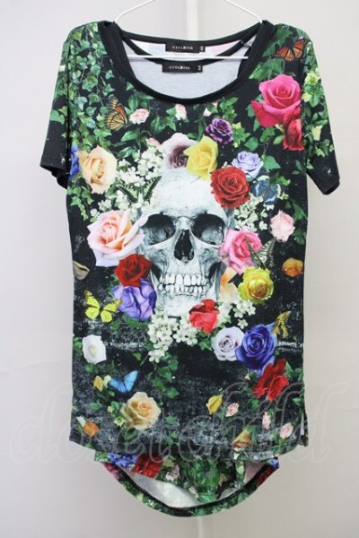 画像1: CIVARIZE / フラワースカルTEE&総柄タンク2Pセット 44 ブラックｘマルチ T-25-07-17-009-CI-to-YM-ZT