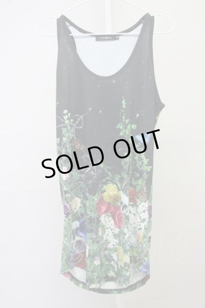 画像6: CIVARIZE / フラワースカルTEE&総柄タンク2Pセット 44 ブラックｘマルチ T-25-07-17-009-CI-to-YM-ZT239 (6)