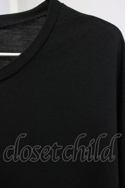 画像5: NO ID. BLACK / フラワーパターン切替ルーズTシャツ ONE ブラックｘレッド T-25-07-17-010-NO-ts-YM-ZT