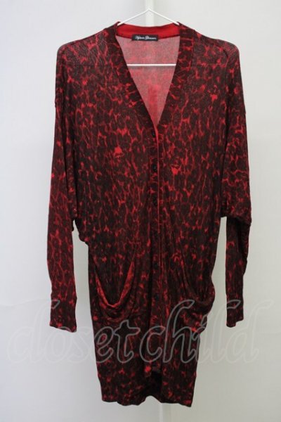 画像1: HYSTERIC GLAMOUR / レオパードドルマンカーディガン F レッド T-25-07-17-012-HY-to-YM-ZT