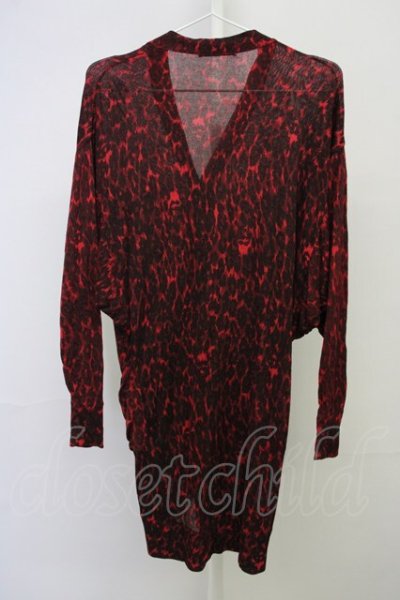 画像2: HYSTERIC GLAMOUR / レオパードドルマンカーディガン F レッド T-25-07-17-012-HY-to-YM-ZT