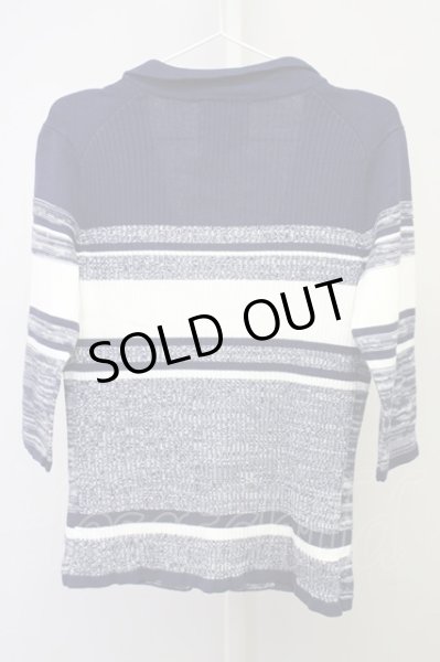 画像2: BUFFALO BOBS / BORA-TWISTパネルボーダーカーディガン 2-3 ネイビーｘホワイト T-25-07-17-013-BU-to-YM-ZT (2)