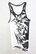 画像1: CIVARIZE / Thwartアシンメトリージオメトリック総柄タンクトップ 46 ブラックxホワイト T-25-07-25-001-CI-to-YM-ZT056 (1)