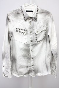 FUGA / （渋谷店限定）LIMITED DENIM SHIRT デニムシャツ 44 ホワイト T-25-07-25-016-FU-sh-YM-ZT