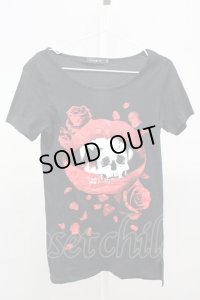 CIVARIZE / リップロングTシャツ 44 ブラック T-25-07-25-003-CI-ts-YM-ZT