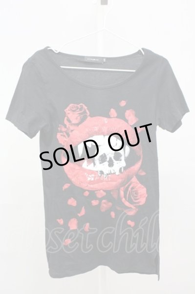 画像1: CIVARIZE / リップロングTシャツ 44 ブラック T-25-07-25-003-CI-ts-YM-ZT (1)