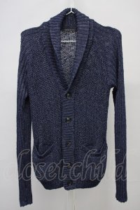 GOSTAR DE FUGA / Mariage コーティングヤーンカーディガン 46 ネイビー T-25-07-25-019-GO-to-YM-ZT