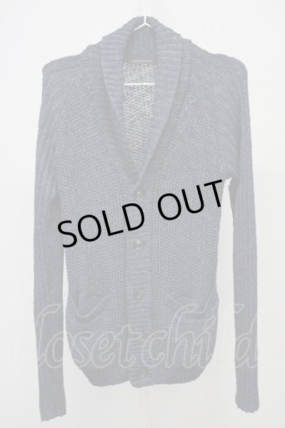 画像1: GOSTAR DE FUGA / Mariage コーティングヤーンカーディガン 46 ネイビー T-25-07-25-019-GO-to-YM-ZT073 (1)