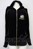 画像1: HYSTERIC GLAMOUR / ベルベットパーカー S ブラックｘゴールド T-25-07-25-022-HY-to-YM-ZT (1)