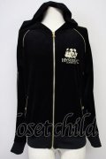 HYSTERIC GLAMOUR / ベルベットパーカー S ブラックｘゴールド T-25-07-25-022-HY-to-YM-ZT