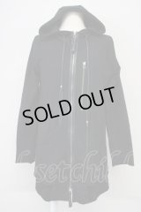 KMRii / Pocket Leather Piping Hoodie　パーカー 1 ブラック T-25-07-25-023-KM-to-YM-ZT