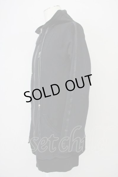 画像3: KMRii / Pocket Leather Piping Hoodie パーカー 1 ブラック T-25-07-25-023-KM-to-YM-ZT368 (3)