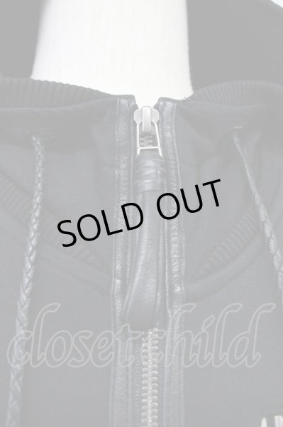 画像5: KMRii / Pocket Leather Piping Hoodie パーカー 1 ブラック T-25-07-25-023-KM-to-YM-ZT368 (5)