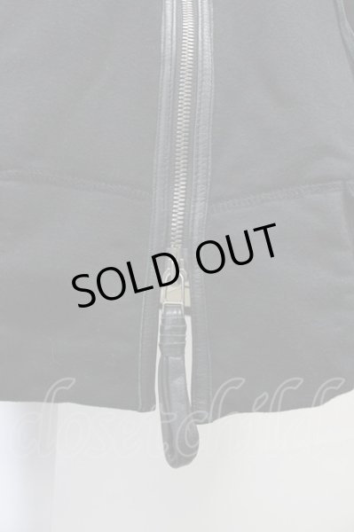 画像8: KMRii / Pocket Leather Piping Hoodie パーカー 1 ブラック T-25-07-25-023-KM-to-YM-ZT368 (8)
