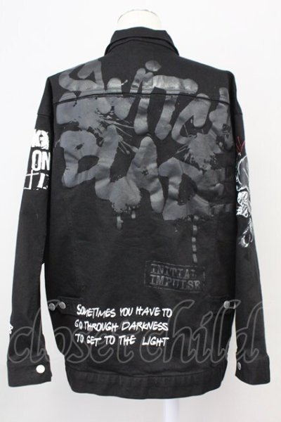 画像2: SWITCHBLADE / GRAPHIC PRINT DENIM ジャケット S ブラック T-25-07-25-026-SW-ja-YM-ZT