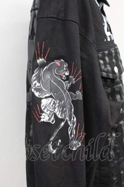 画像8: SWITCHBLADE / GRAPHIC PRINT DENIM ジャケット S ブラック T-25-07-25-026-SW-ja-YM-ZT125 (8)