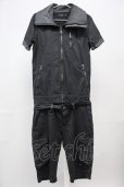 画像1: CIVARIZE / レザーハイネックコーティングハーフジャンプスーツ 44 ブラック T-25-07-25-030-CI-ja-YM-ZT (1)